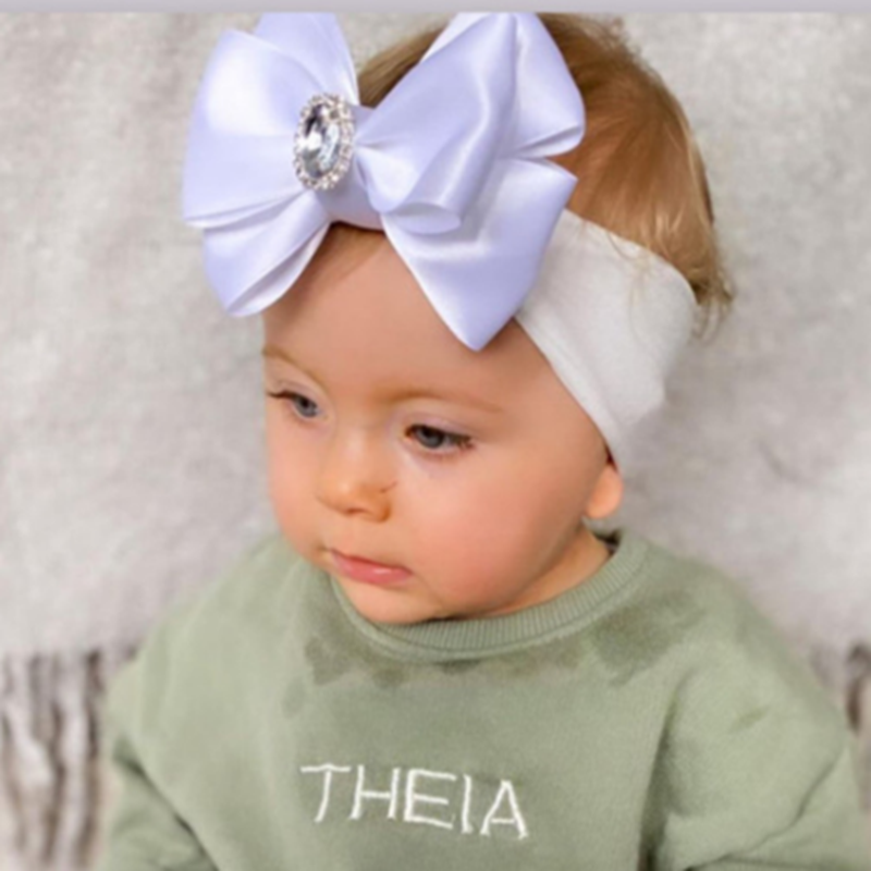 Baby Products Organic - Однотонная атласная повязка на голову с