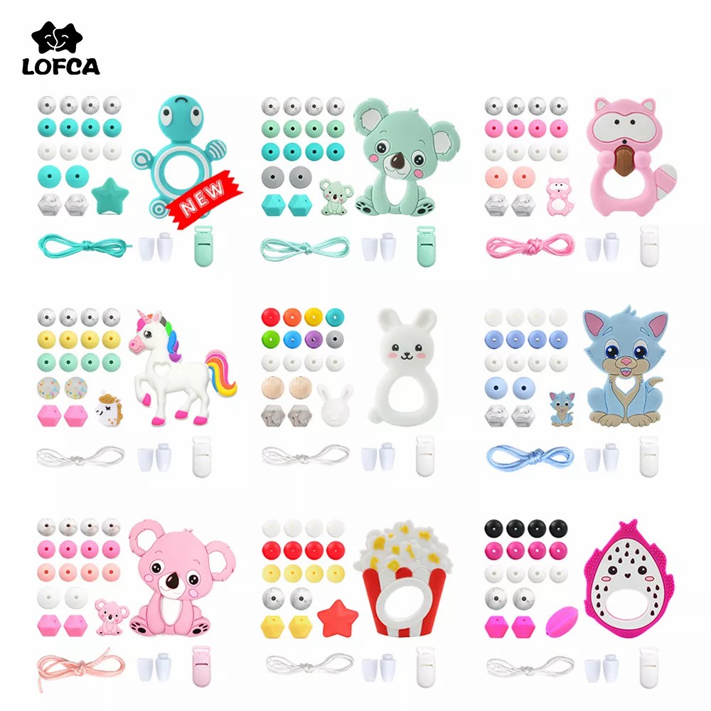 Baby Products Combo - LOFCA силиконовый прорезыватель набор деревянных бусин