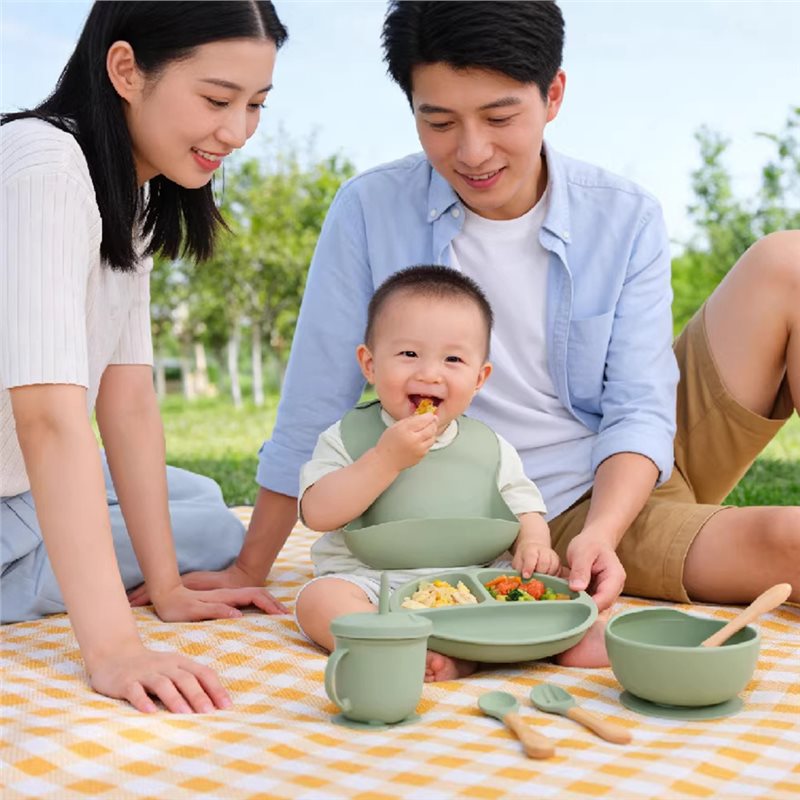 Baby Led Weaning Set - B05C-Детские тарелки, силиконовый набор для кормления