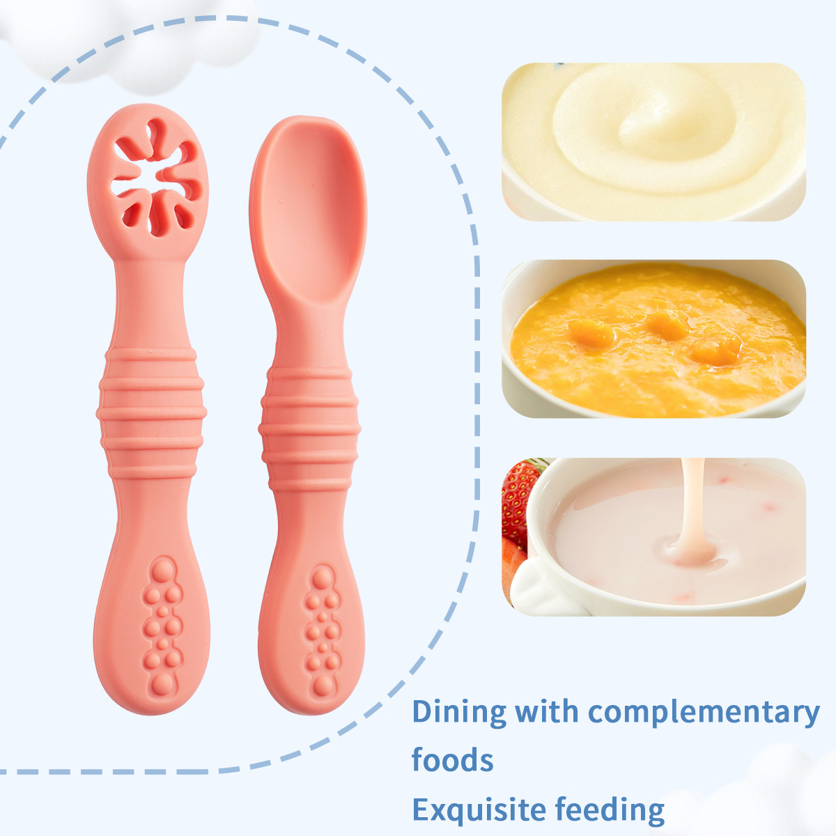 2 шт./компл. силиконовые детск – обзор и цена Baby Led Weaning Set