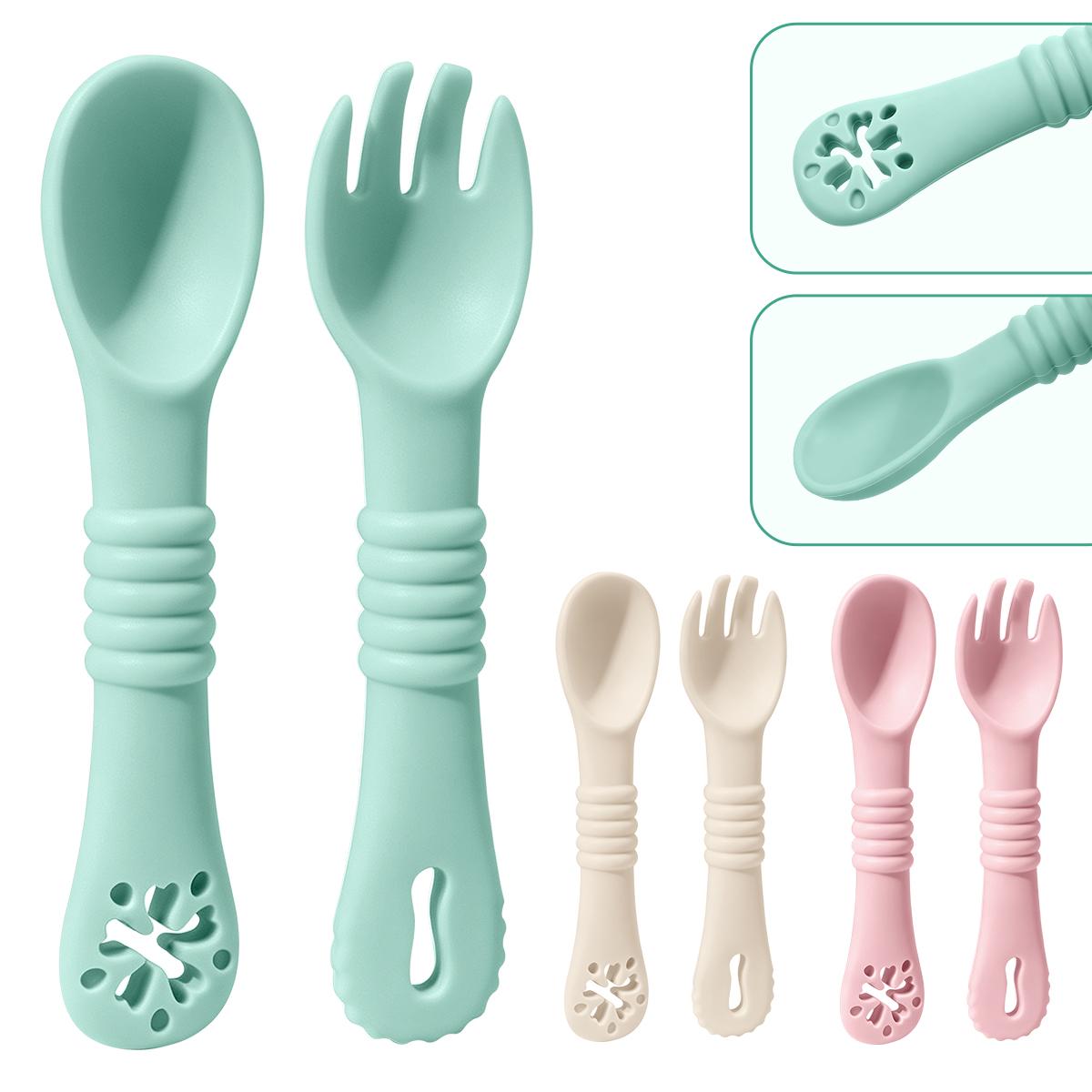 2 шт./компл. силиконовые детск – обзор и цена Baby Led Weaning Set