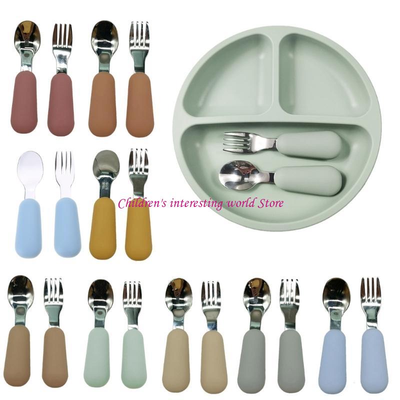 Детская вилка и ложка набор 2  – обзор и цена Baby Led Weaning Set