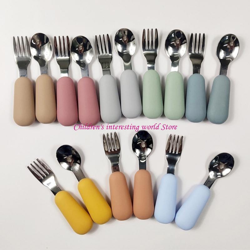 Детская вилка и ложка набор 2  – обзор и цена Baby Led Weaning Set
